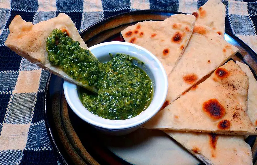 Low sodium homemade pesto appetizer