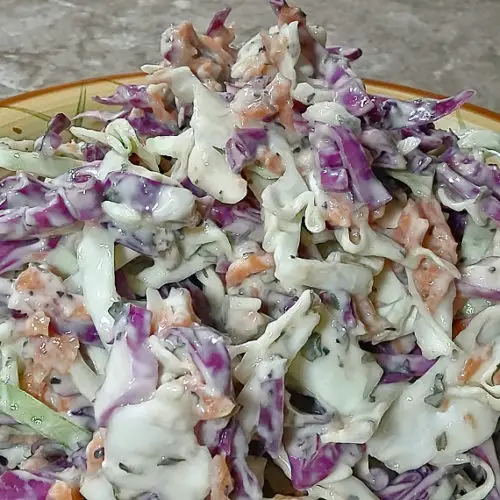 low sodium coleslaw cream and crunchy