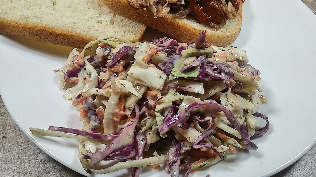 low sodium coleslaw with pulled pork