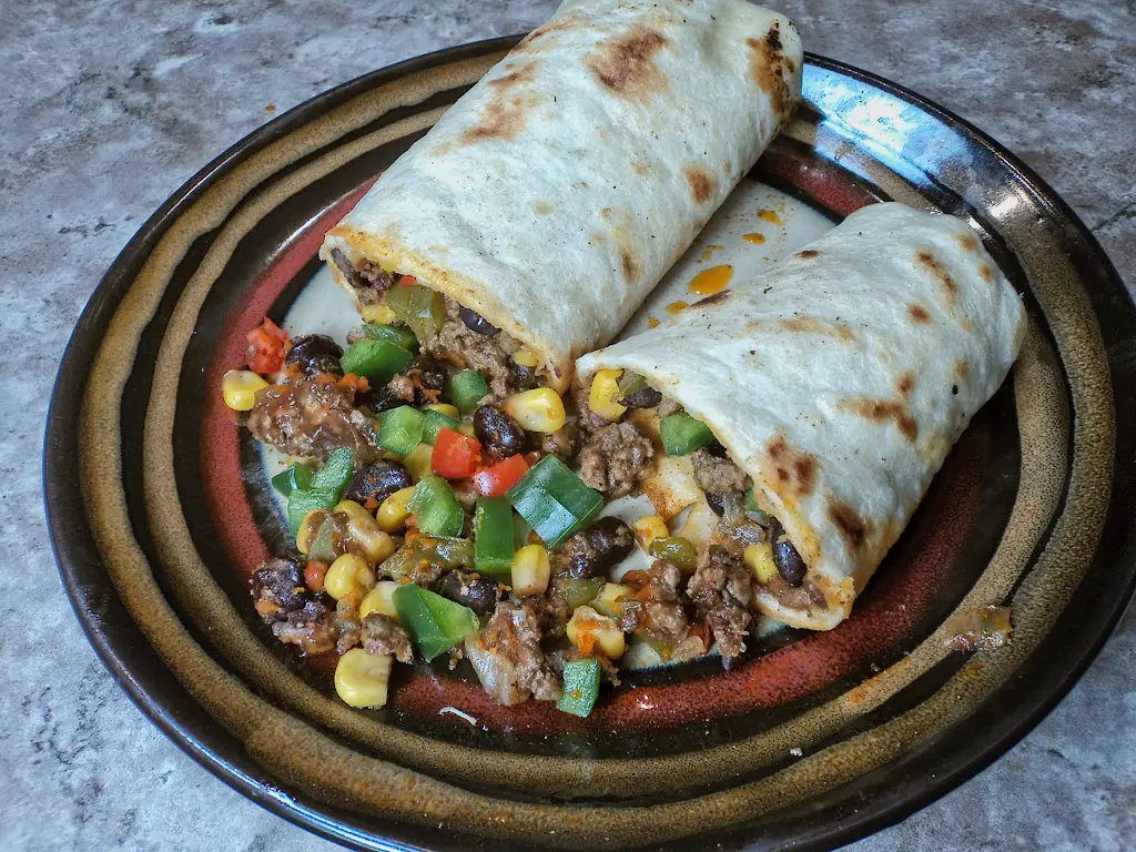 southwestern beef tortilla wrap