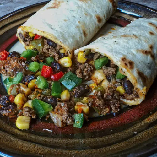 Southwestern roller tortilla wrap has a crunchy spicy kick.