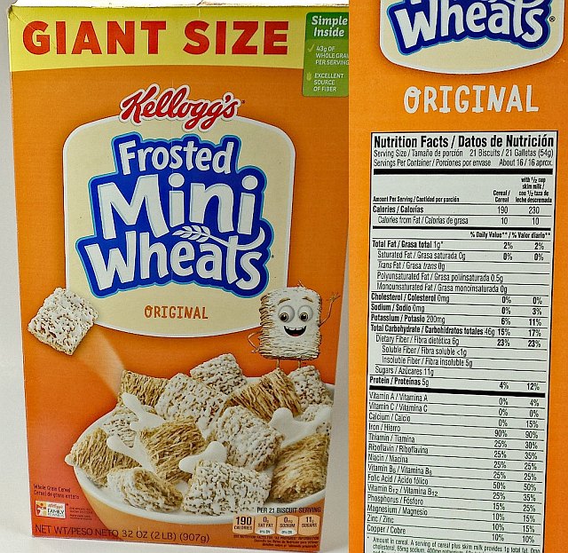Frosted mini wheats cereal