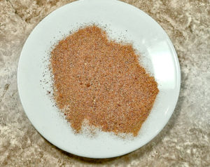 low sodium blackened chicken spices mixed on plate