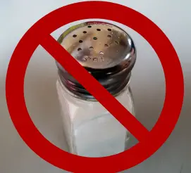 take salt off the table too start a low sodium diet