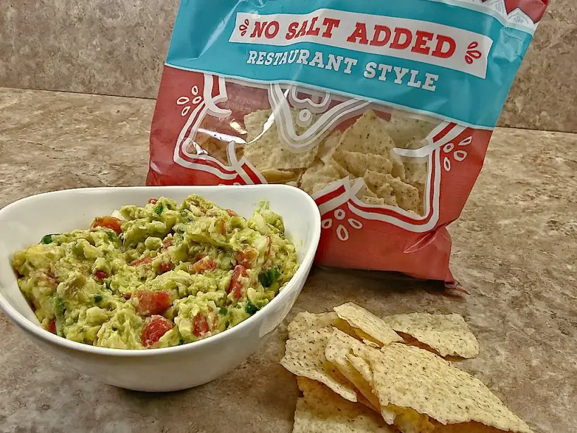 low sodium guacamole with no salt tortillas