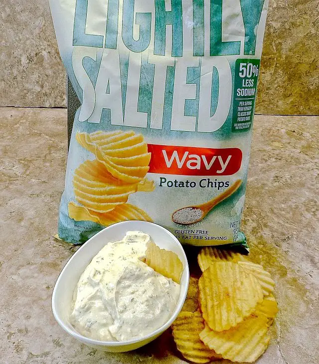 Low sodium french onion dip with bag of chips