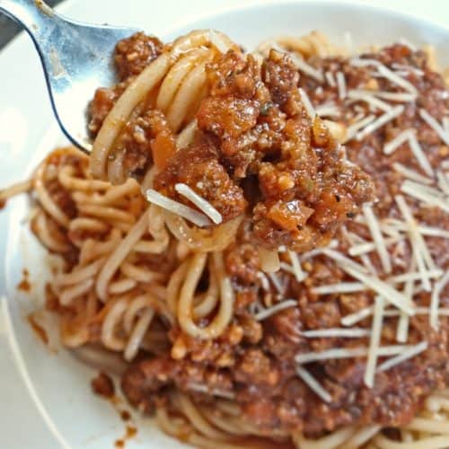 Spaghetti spinning on a fork