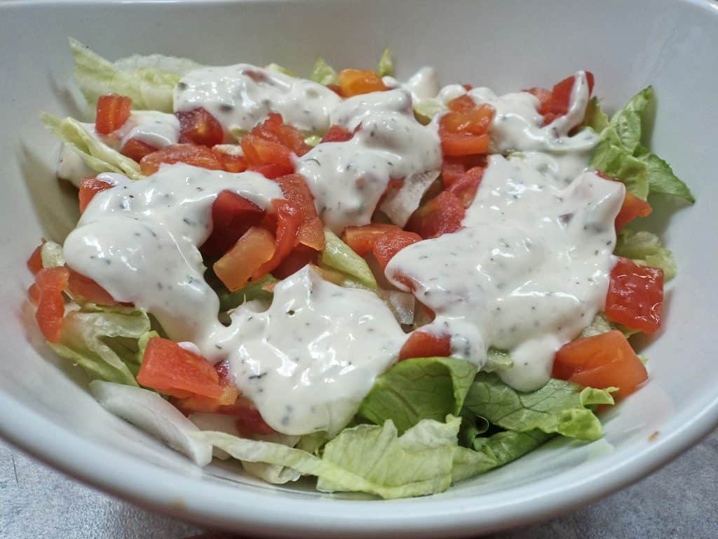Tangy low sodium ranch dressing