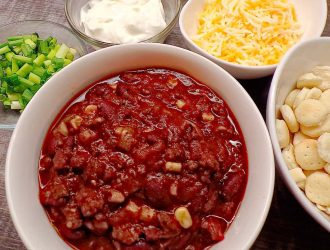 Low sodium chili with sides