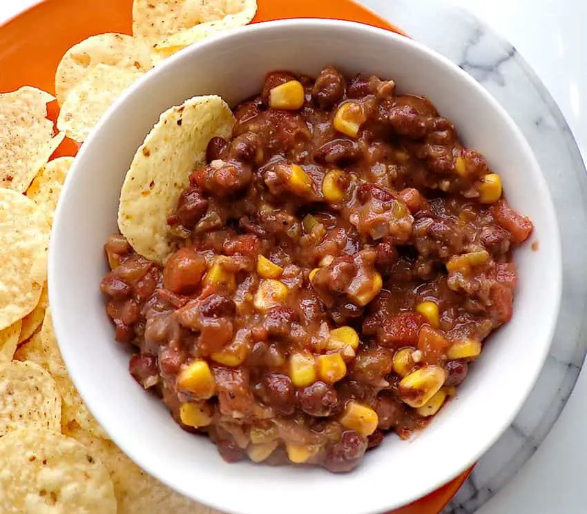 Low sodium black bean and corn salsa dip