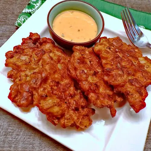 Low sodium onion fritters