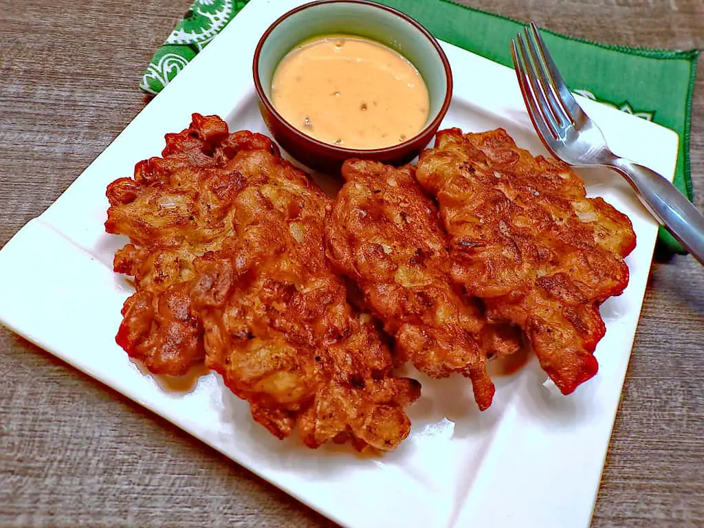 Low sodium onion fritters