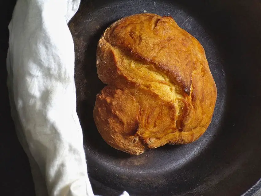 Low sodium artisan bread hot from oven