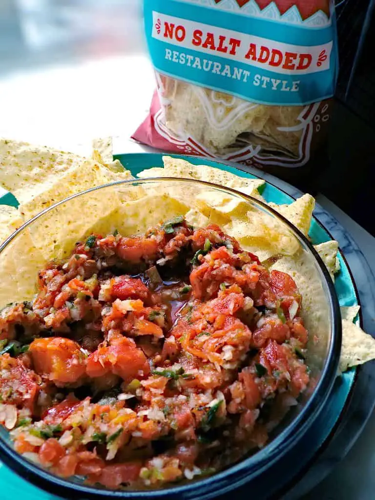 Low sodium salsa with no salt chips