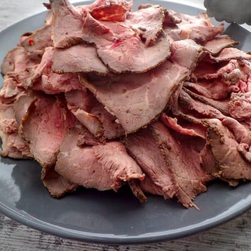 Sliced roast beef