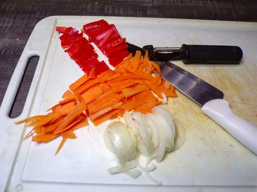Sliced vegetables great colors
