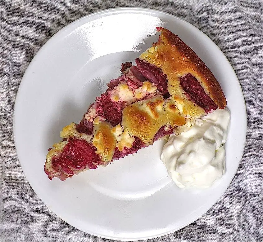 Slice of low sodium strawberry cobbler