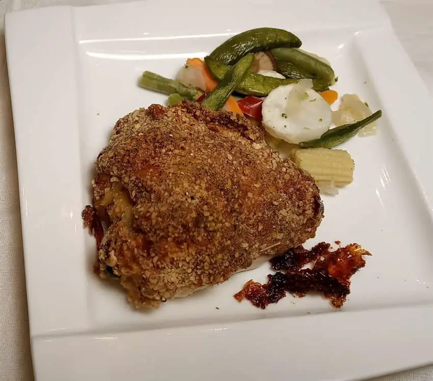 Low sodium breaded oven baked chicken thigh