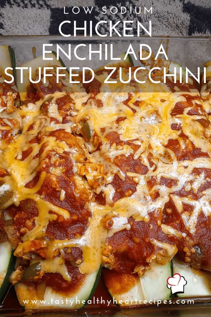 Low Sodium Chicken Enchilada Stuffed Zucchini