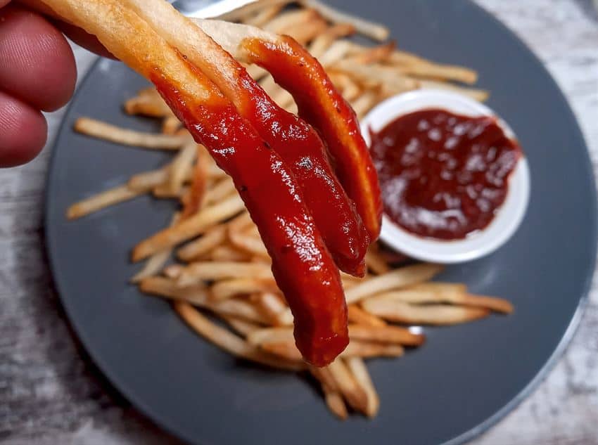 Low sodium ketchup on fries bold style
