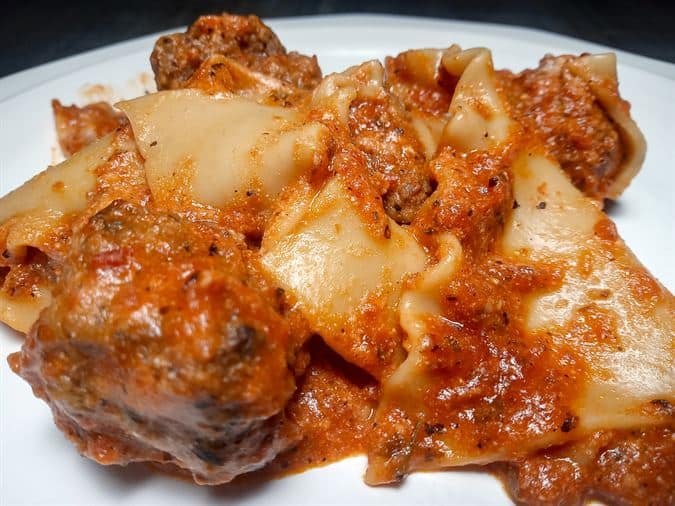 Italian meatball lasagna