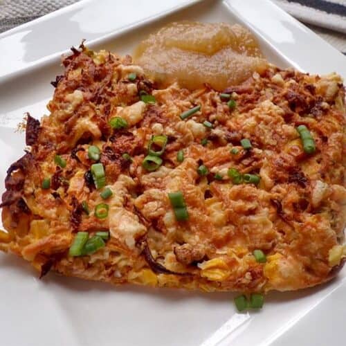 baked vegetable potato pancake square