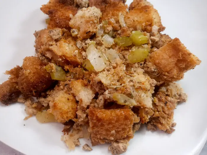 Baked low sodium stuffing