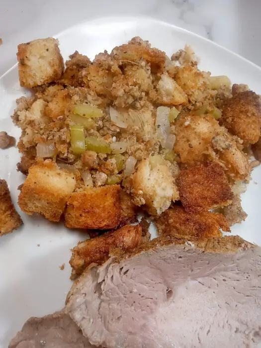 Stuffing with pork and turkey