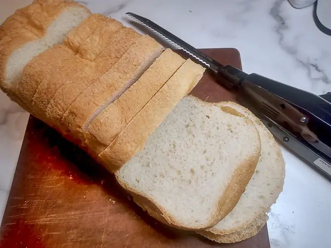 Sliced homemade low sodium bread