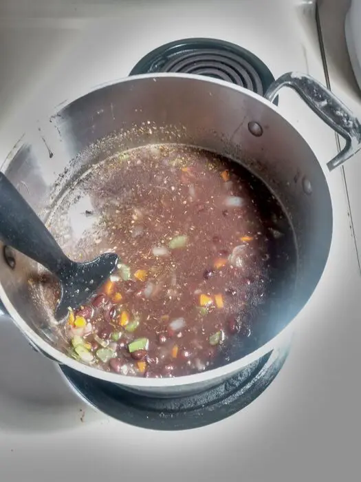 Stir in remaining ingredients and simmer