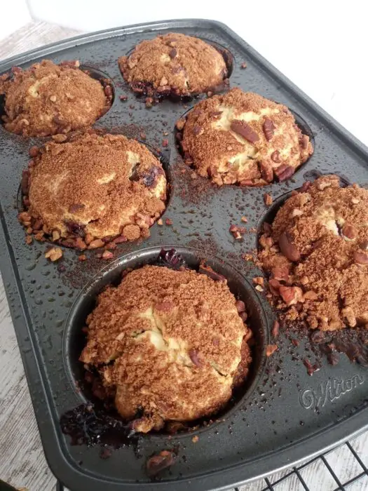 Jumbo muffin pan on cooling rack