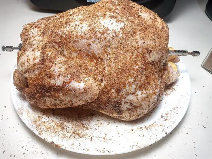 Seasoned chicken ready to cook