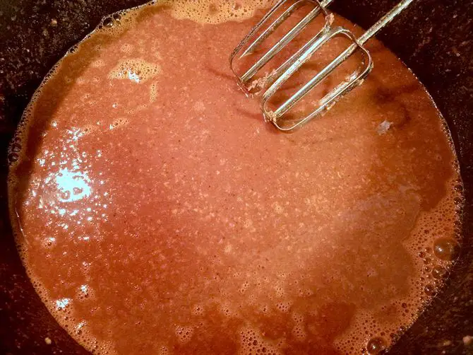 Simmering the chili