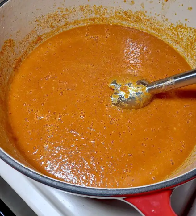 Blended tomato soup