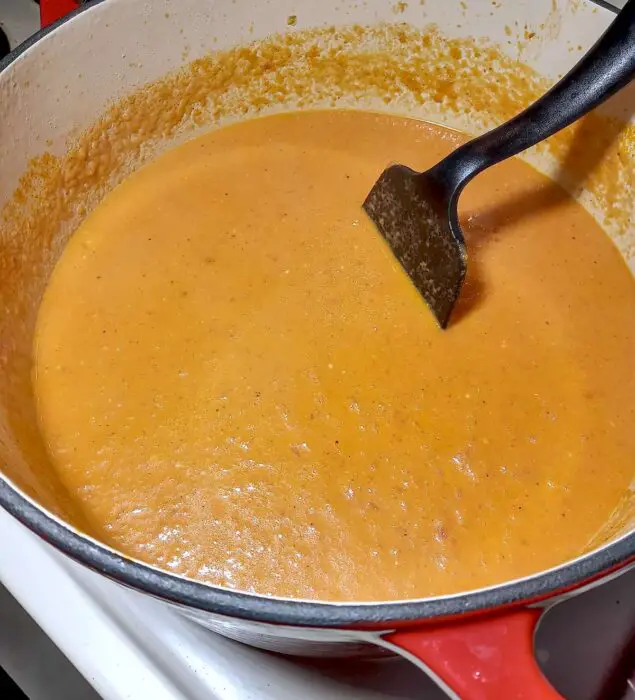 Tomato soup with cream added