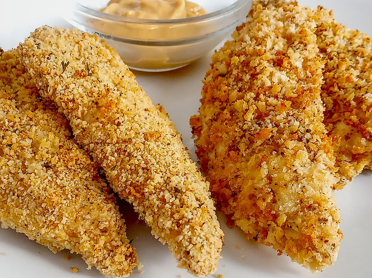 4C breaded tenders on left Panko tenders on right