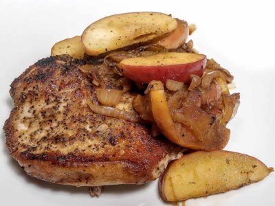 Low Sodium Pork Chops with Apples and Onions