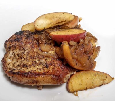 Low Sodium Pork Chops with Apples and Onions