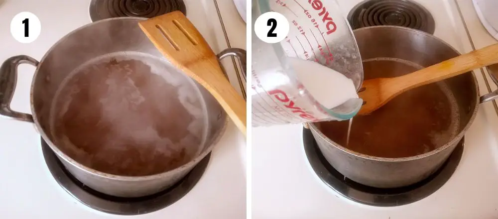 Low Sodium Egg Drop Soup process shot 1.