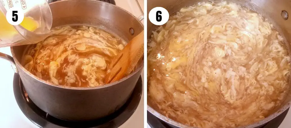 Low Sodium Egg Drop Soup process shot 3.