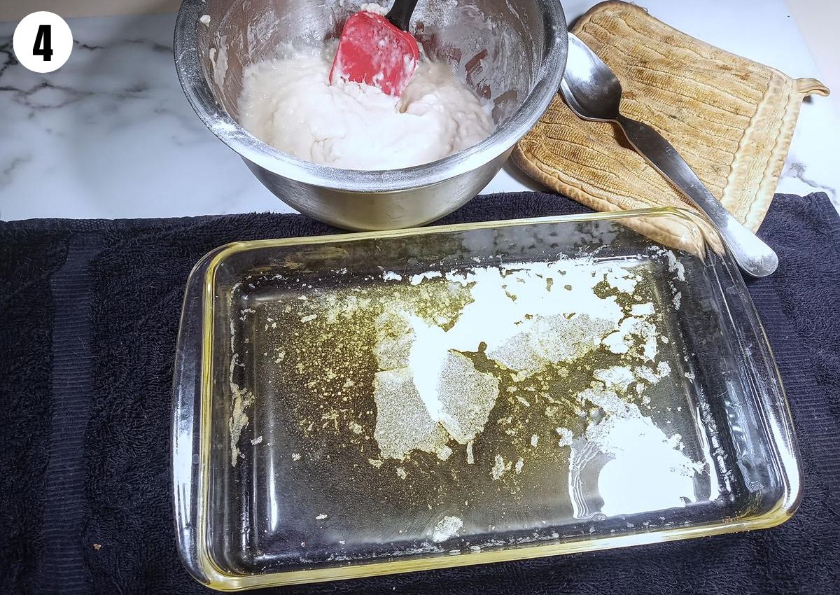 Step four melted butter in pan.