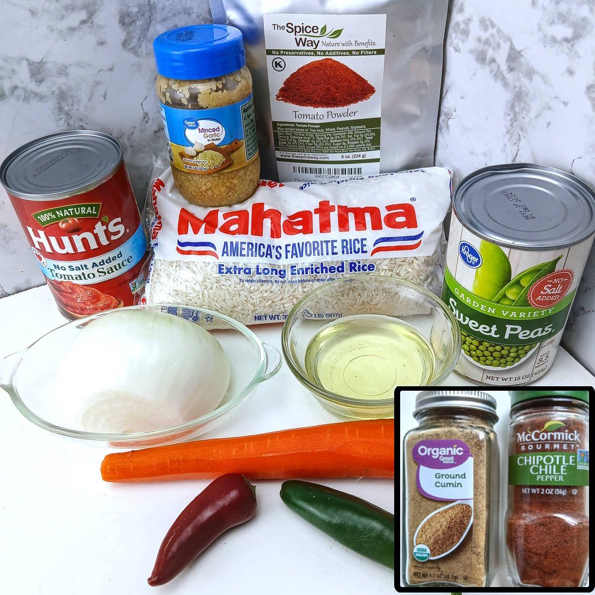 Low sodium Mexican rice ingredients