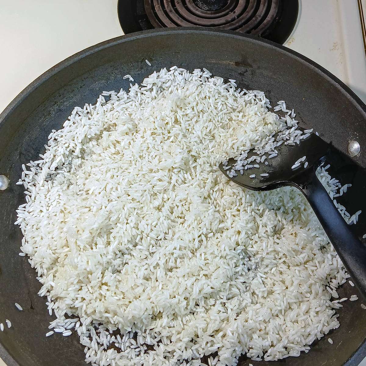 Low sodium Mexican rice process shot 2
