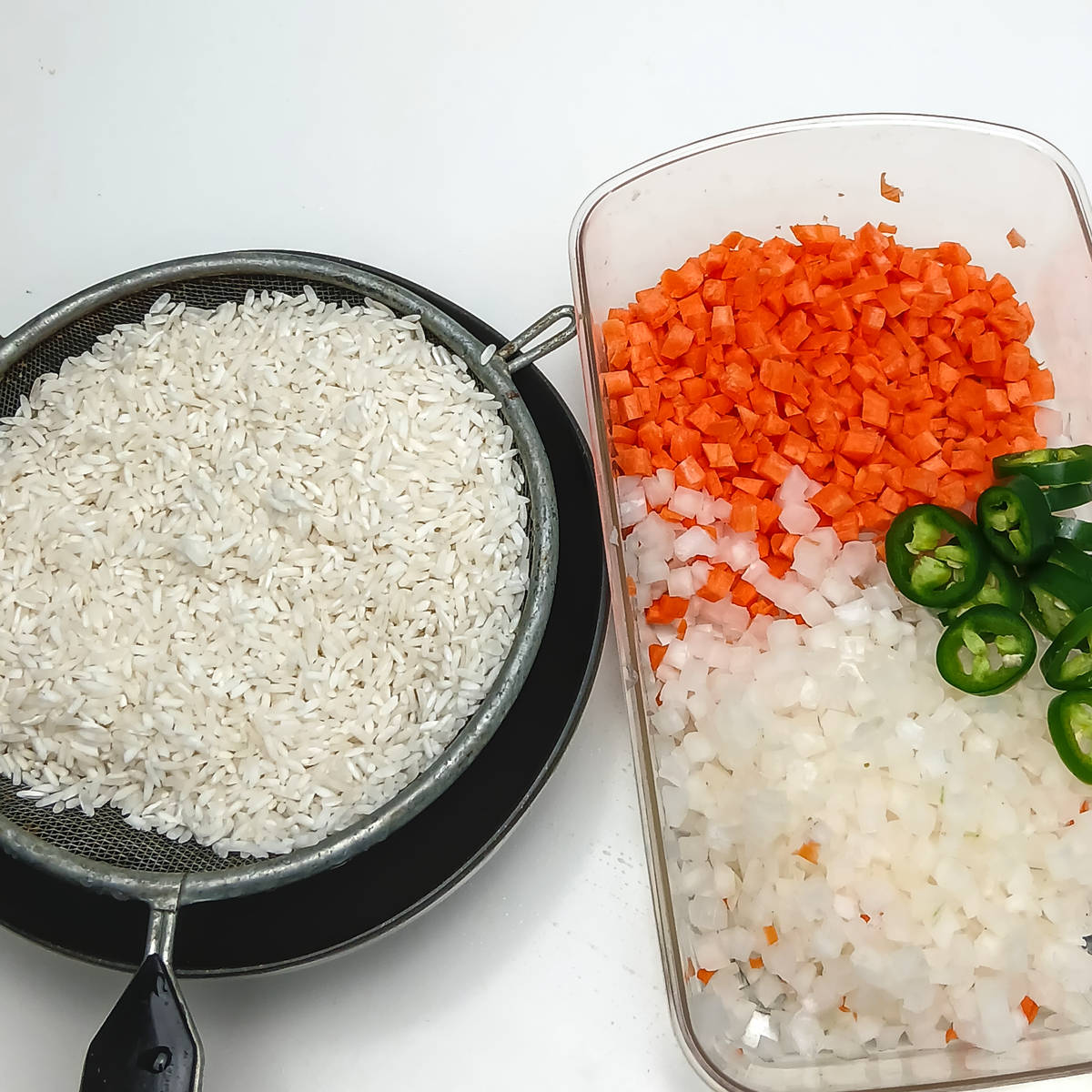 Low sodium mexican rice rinsed rice and diced vegetables