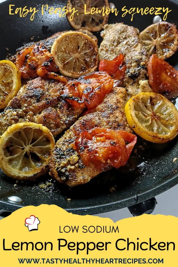 Low Sodium Lemon Pepper Chicken pinterest Pin