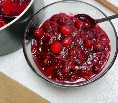 Low Sodium & Sugar Cranberry Sauce – Easy Homemade Recipe