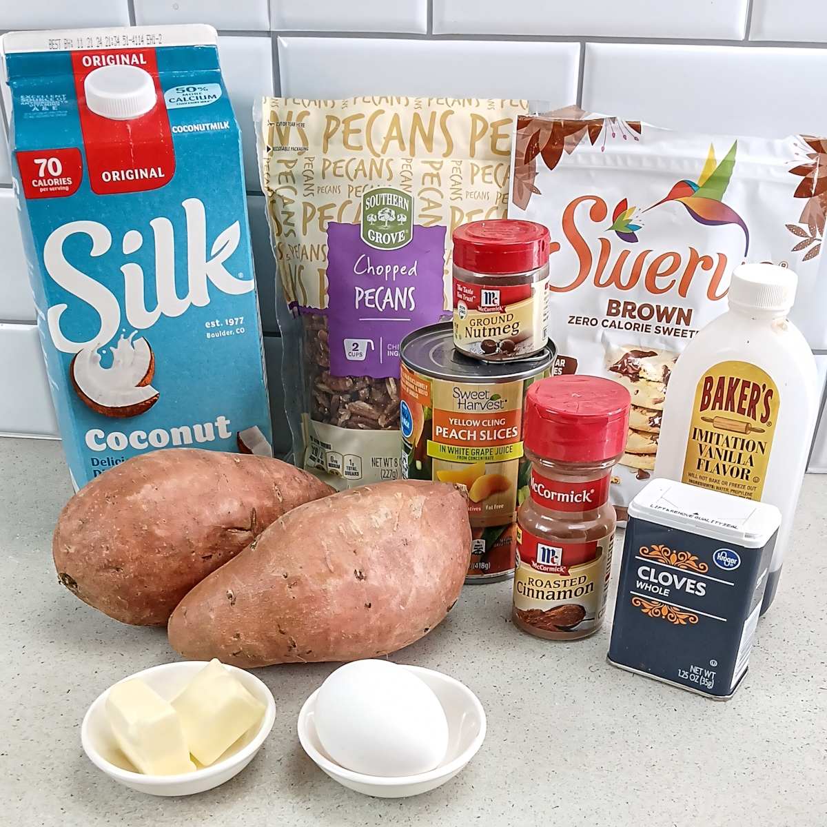 Ingredients for low sodium sweet potato casserole