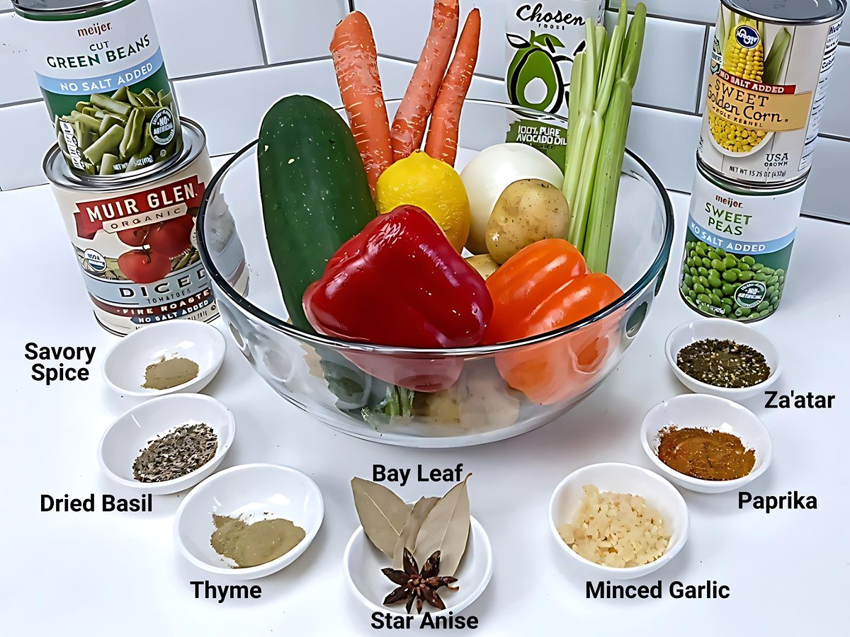 ingredients for low sodium vegetable soup