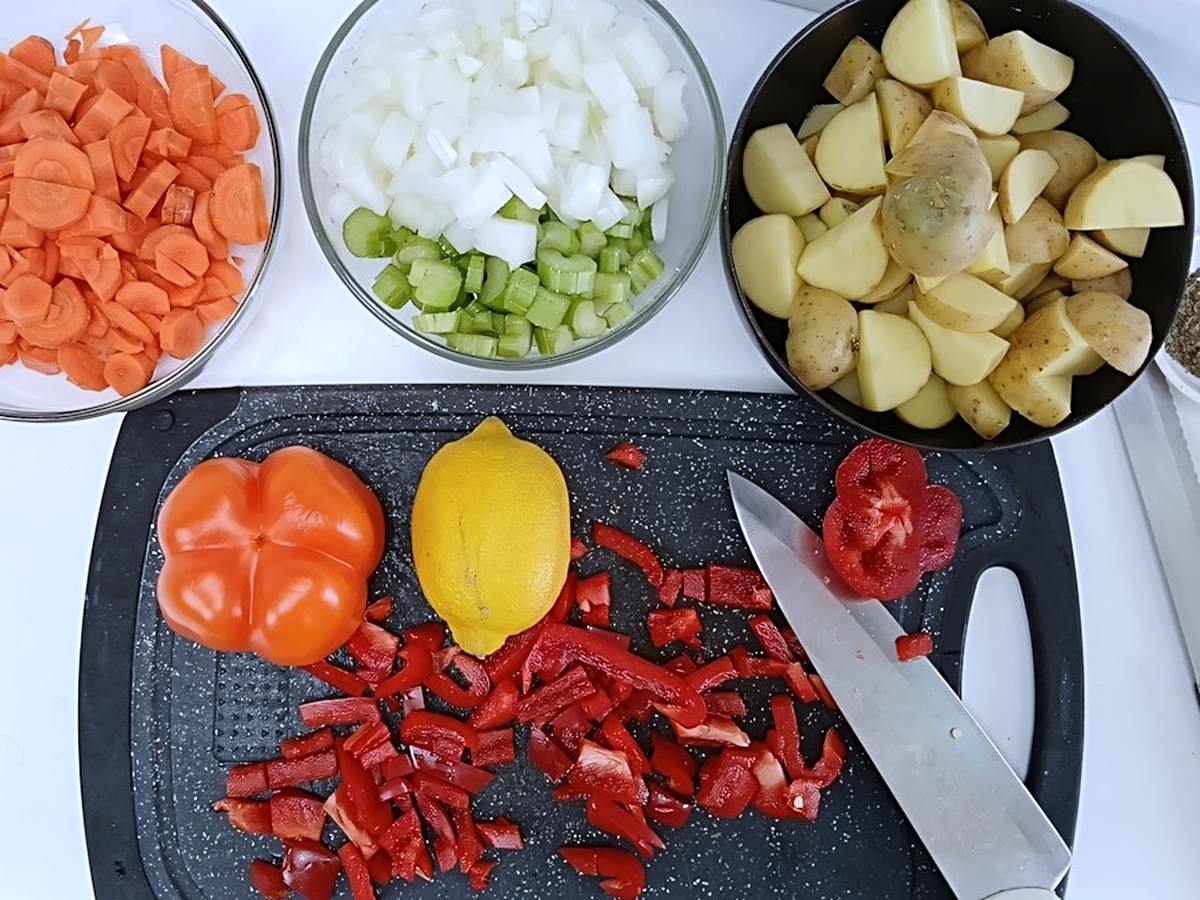 process shot 2 low sodium vegetable soup