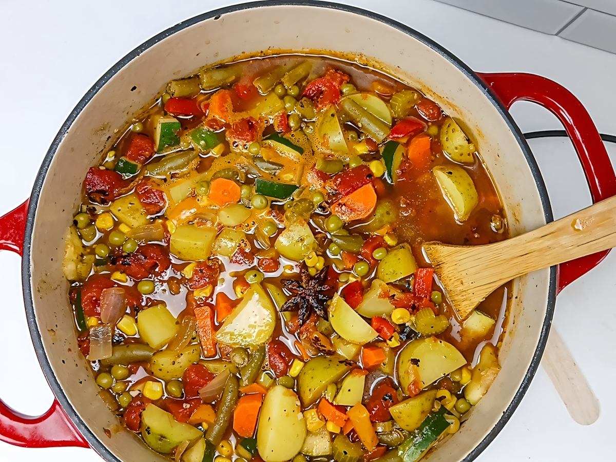 process shot 7 low sodium vegetable soup